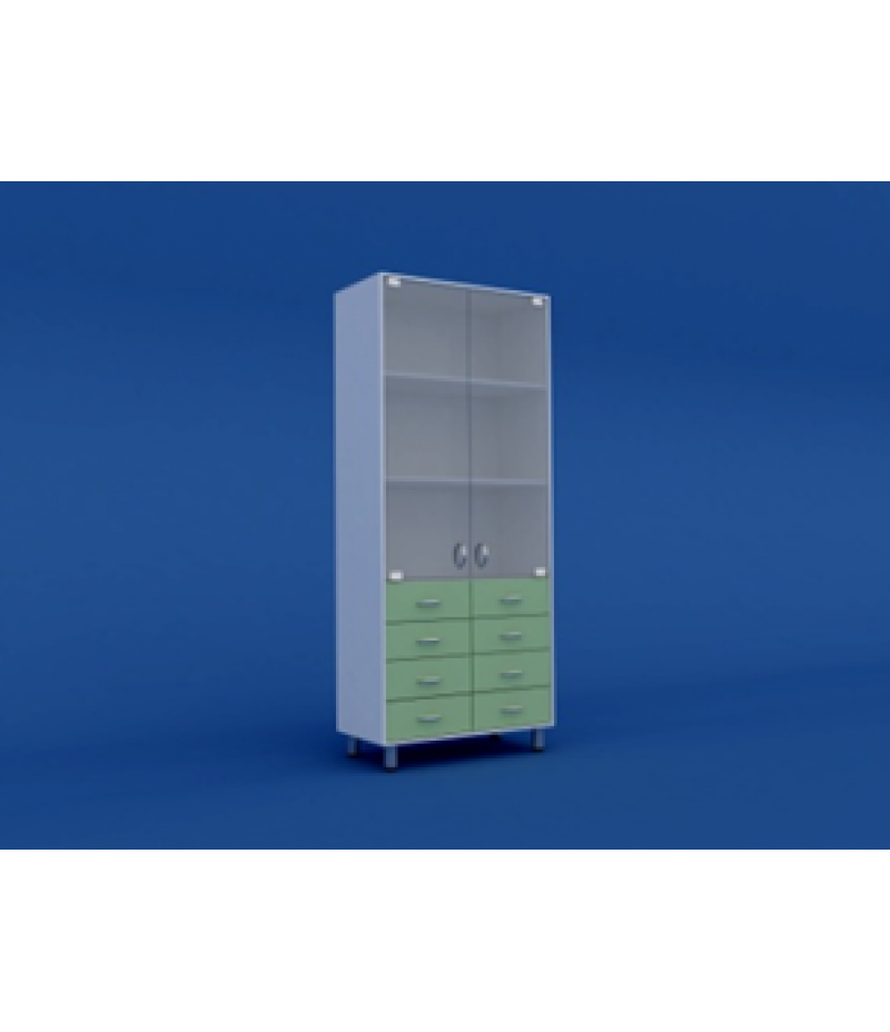 Шкаф медицинский двухстворчатый для медикаментов  МШ-2.04-ВТМ  800х400х1800